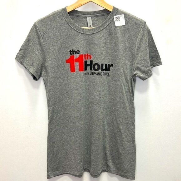 The 11th Hour with Stephanie Ruhle Women’s Gray Short Sleeve T-Shirt Size Large - Picture 1 of 5